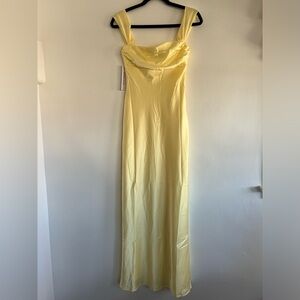 Princess Polly US 4/ AU 8 Azura Off The Shoulder Maxi Dress Yellow